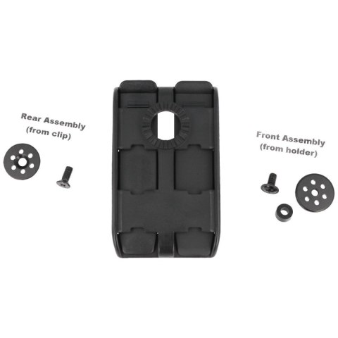 Mocowanie do taśm ESP Roto 360° Double-row MOLLE Clip, wsuwane (UBC-04-2 BK)
