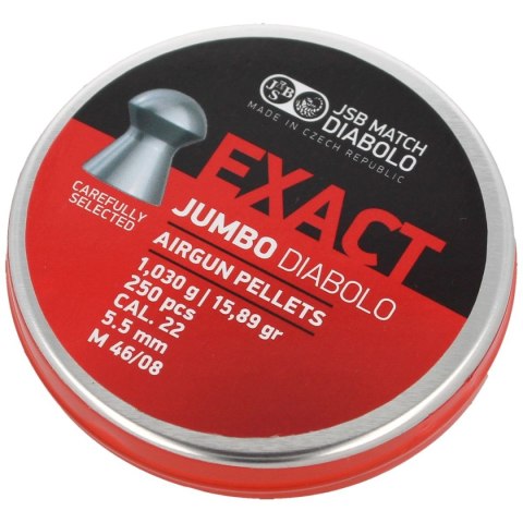 Śrut JSB Exact Jumbo 5.52mm, 250szt (546247-250) Śrut JSB Exact Jumbo 5.52mm, 250szt (546247-250)
