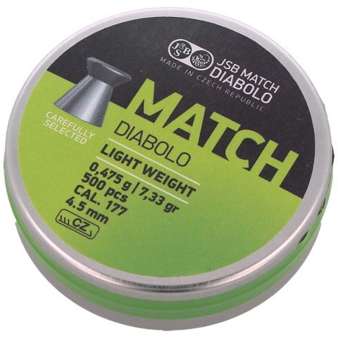 Śrut JSB Green Match Light Weight 4.52mm 0.475g (000010-500) Śrut JSB Green Match Light Weight 4.52mm 0.475g (000010-500)