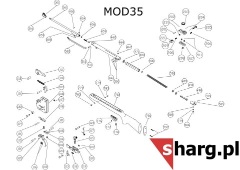 Sprężyna bezpiecznika spustu do wiatrówki Hatsan MOD 33-155, Dominator 200, Proxima (118)