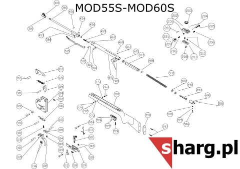 Sprężyna blokady lufy do Hatsan MOD 33-135, Striker (459)