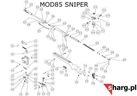 Sprężyna blokady lufy do Hatsan MOD 33-135, Striker (459)