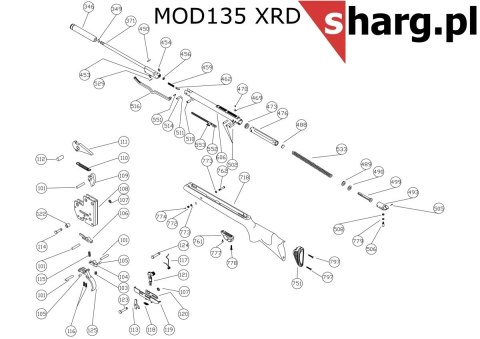 Sprężyna blokady lufy do Hatsan MOD 33-135, Striker (459)