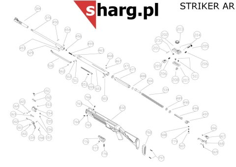 Sprężyna blokady lufy do Hatsan MOD 33-135, Striker (459)