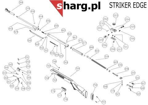 Sprężyna blokady lufy do Hatsan MOD 33-135, Striker (459)