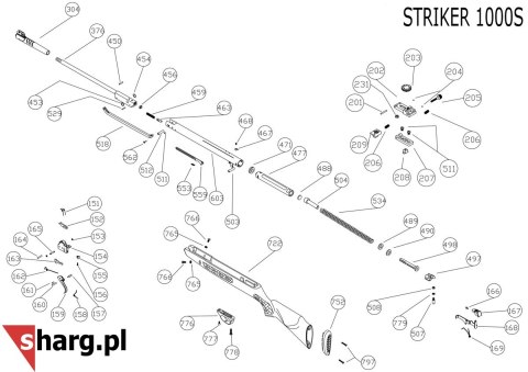 Sprężyna blokady lufy do Hatsan MOD 33-135, Striker (459)