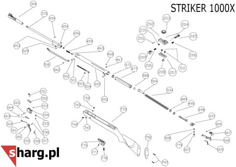Sprężyna blokady lufy do Hatsan MOD 33-135, Striker (459)