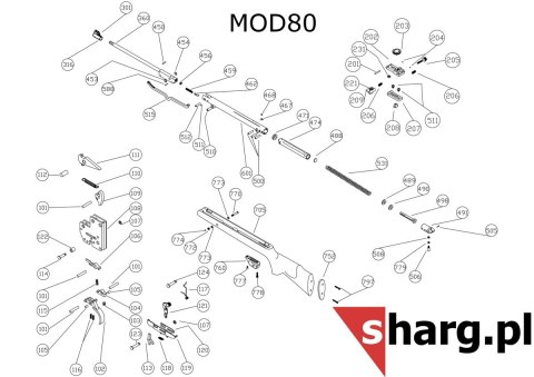 Śruba kontrująca mocująca osadę do Hatsan MOD 55S-155, Dominator 200, Proxima (774)