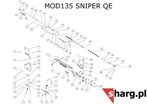 Śruba mocująca kabłąk przednia do Hatsan MOD 33-155, Dominator 200, Striker, Proxima (777)