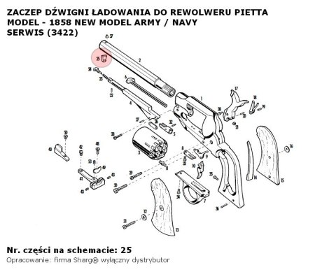 Zaczep dźwigni ładowania Pietta 1858 Remington New Model Army (881) Zaczep dźwigni ładowania Pietta 1858 Remington New Model Army (881)