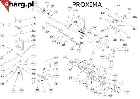 Dźwignia bezpiecznika Hatsan MOD 33 - Torpedo 155, Dominator 200, Proxima (121)