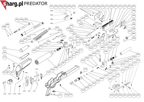 Iglica zaworu do wiatrówki Hatsan Hercules, Predator (2377 ST) Iglica zaworu do wiatrówki Hatsan Hercules, Predator (2377 ST)