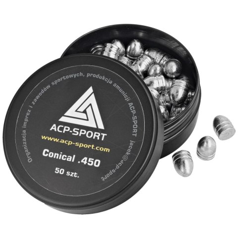 Pociski ołowiane ACP-Sport Conical kal .45, 50szt (JW450-C) Pociski ołowiane ACP-Sport Conical kal .45, 50szt (JW450-C)