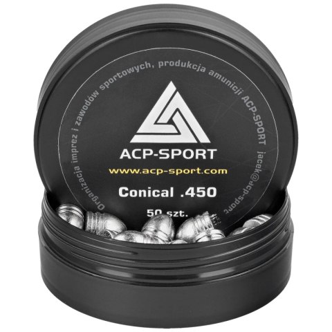 Pociski ołowiane ACP-Sport Conical kal .45, 50szt (JW450-C) Pociski ołowiane ACP-Sport Conical kal .45, 50szt (JW450-C)