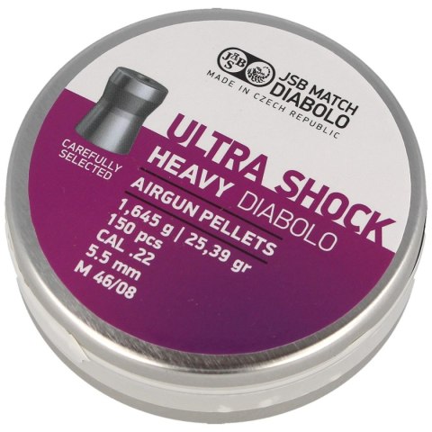 Śrut JSB Diabolo Heavy Ultra Shock 5.50mm 150szt (546228-150) Śrut JSB Diabolo Heavy Ultra Shock 5.50mm 150szt (546228-150)